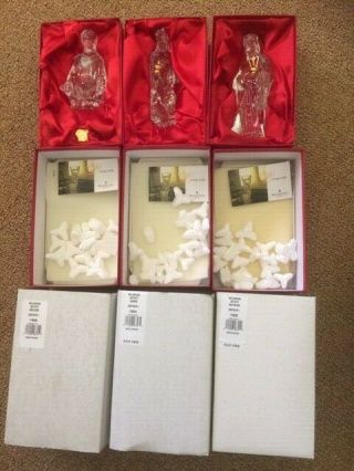 Waterford Crystal The Nativity Collection; All Three Wiseman; Boxes