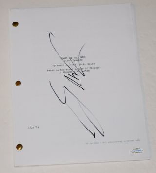 George R.  R.  Martin Signed Autographed Game Of Thrones Pilot Episode Script Acoa