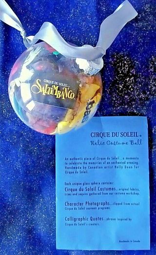 Rare Cirque Du Soleil SALTIMBANCO Ornament Costume Fabric Ball 3
