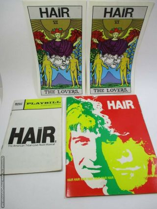 Vintage Hair 1969 Souvenir Program / Playbill / Tarot Card Handout