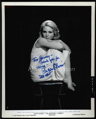 Susan Oliver - Signed Vintage Celebrity Autograph Photo - Disorderly Orderly