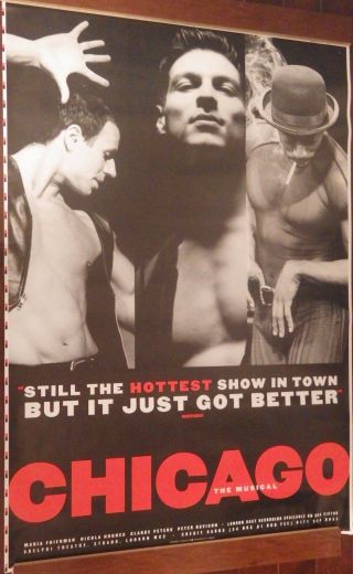40x60 " Huge Subway Poster Chicago The Musical 1997 London Adelphi Theatre Live