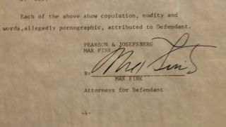 Jim morrison Trial documents signed by defense attorney 4
