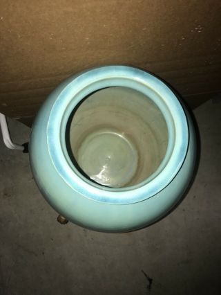 Vintage Catalina Island Clay Pottery Oil Vase 18” Rare - Sea Foam Green 4