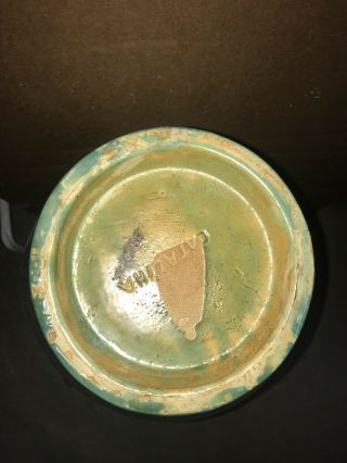 Vintage Catalina Island Clay Pottery Oil Vase 18” Rare - Sea Foam Green 5