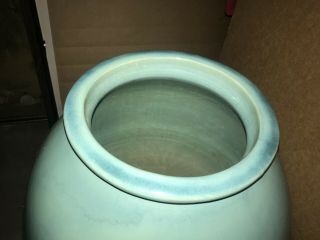 Vintage Catalina Island Clay Pottery Oil Vase 18” Rare - Sea Foam Green 7