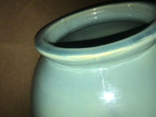 Vintage Catalina Island Clay Pottery Oil Vase 18” Rare - Sea Foam Green 8