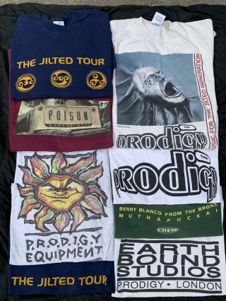 The Prodigy Tour T Shirts X 8 - 1994/95 - Collectors Items
