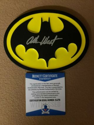 Adam West Hand Signed Batman Emblem Prop Bas Not Psa Jsa
