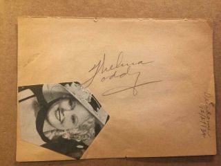 Thelma Todd Very Rare Vintage Autographed Page Mysterious Death 1934