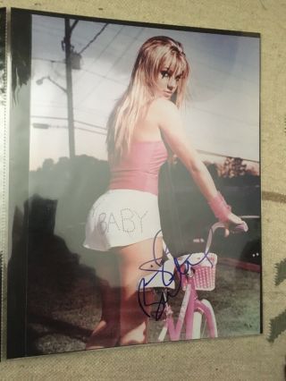 2 Rare Britney Spears Signed Photo Autograph WOW 2