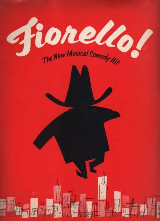 " Fiorello " Broadway Souvenir Program 1960 Tom Bosley,  Bock & Harnick
