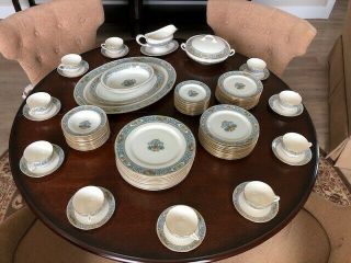 Lenox Autumn 72 Piece Set Service For 12 Gold Marked