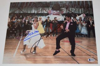John Travolta & Olivia Newton John Signed 11x14 Photo Grease Beckett Bas