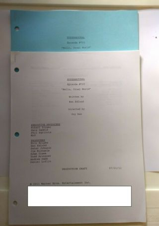 Rare Supernatural Cast & Crew Production Draft Script Screenplay Episode 703