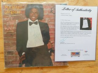 Michael Jackson Off The Wall Autophagraphed Album With From Psa/dna Af88022