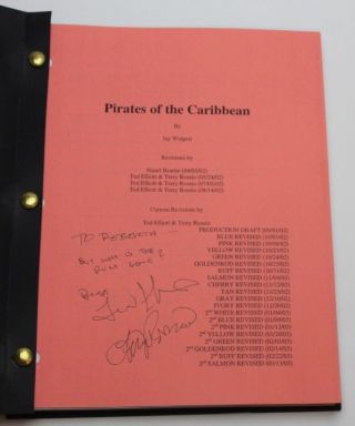 Pirates Of The Caribbean: Curse Of Black Pearl / Screenplay,  Signed By Writer