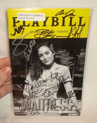 Waitress Broadway Musical Signed Playbill Todrick Hall Colleen Ballinger Miranda