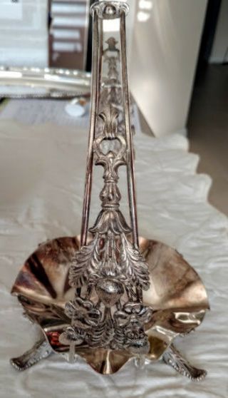 Thomas Webb,  1880 ' s English Cased Satin Glass Bridal Bowl w/Silver Basket Set 6
