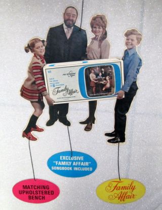 Rare Family Affair Tv Show Advertising Memorabilia Cardboard Mobile Audion Organ