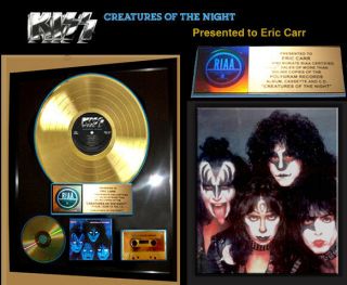 Authentic,  Kiss,  " Creatures Of The Night " Riaa Gold Record Award To Eric Carr