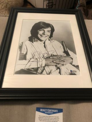 Autographed David Cassidy 8x10 Vintage Photo Framed Beckett Certified Signed