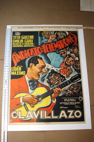Sindicato Telemirones (1953) Art By Cabral Mexican 1sh Movie Poster Lb