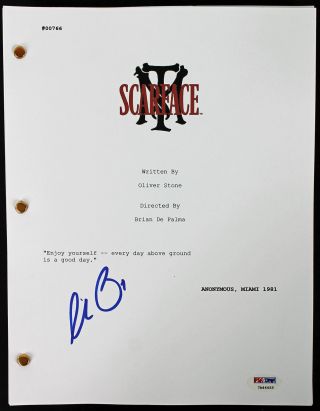 Al Pacino Authentic Signed Scarface Movie Script Psa/dna Itp 7a44455