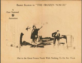 The Frozen North 1922 Buster Keaton Vintage Lobby Card Silent Film