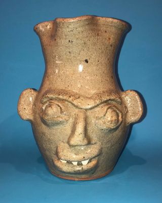 Burlon B.  B.  Craig Face Jug Pitcher Catawba Valley Southern Folk Art Pottery Nc