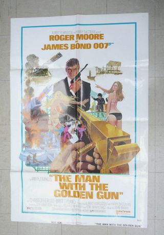 The Man With The Golden Gun 007 James Bond One Sheet Movie Poster