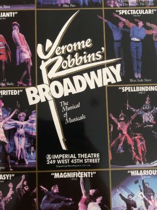 Jerome Robbins Boadway; 1989 Imperial Theatre window poster; Musical of Musicals 2