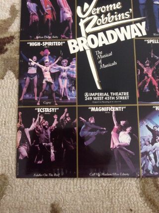 Jerome Robbins Boadway; 1989 Imperial Theatre window poster; Musical of Musicals 5