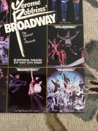 Jerome Robbins Boadway; 1989 Imperial Theatre window poster; Musical of Musicals 6