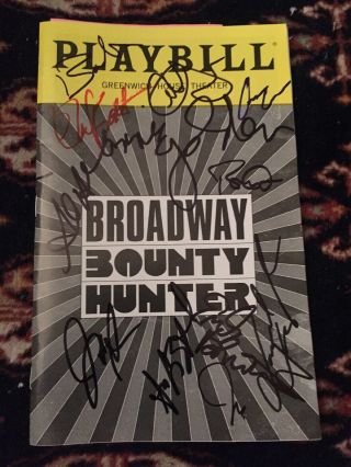 Annie Golden,  Brad Oscar And Cast Signed Broadway Bounty Hunter Playbill