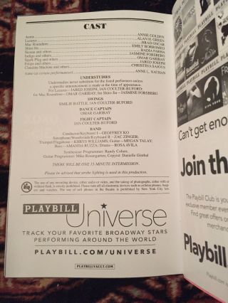 Annie Golden,  Brad Oscar And Cast Signed Broadway Bounty Hunter Playbill 4