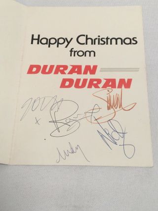 Duran Duran Ultra Rare 1981 Official Christmas Card Fully Signed 5