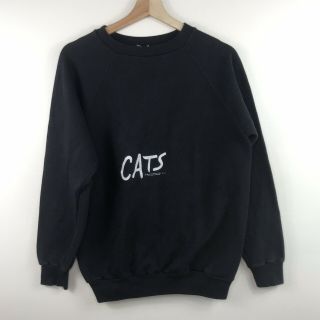 Cats Broadway Musical Vintage 1981 Sweatshirt Size L Black