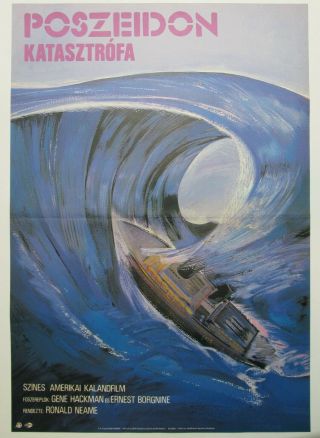 Hungarian Movie Poster,  The Poseidon Adventure,  Gene Hackmann,  One Sheet