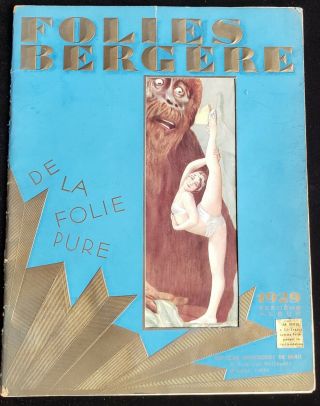 1929 Folies Bergere Program,  Burlesque,  Girlie Flapper Photos,  French Follies 2