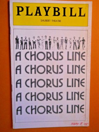 Sept.  1975 - Shubert Theatre Playbill - A Chorus Line - Pamela Blair