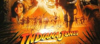 Signed Movie Poster Of Indiana Jones And The Kingdom By 8 Cast Members