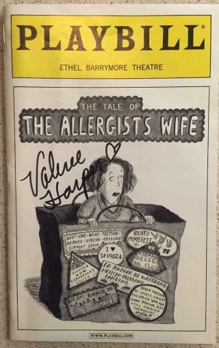 Valerie Harper Signed Playbill The Tale Of The Allergist 