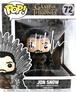 Kit Harington Signed Game Of Thrones Funko Pop - Jon Snow Sitting On Throne 72