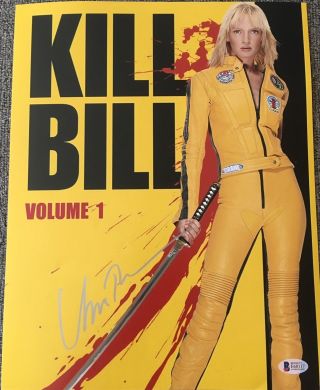 Uma Thurman Signed Autograph Kill Bill Rare Classic Poster 11x14 Photo Beckett A