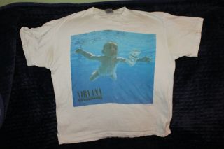 1992 Brockum Nirvana Nevermind Concert Tour Shirt Kurt Cobain Rare Xl
