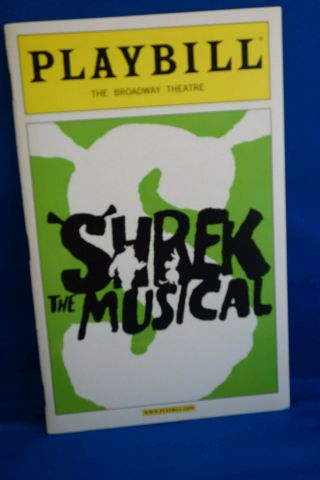 Playbill Opening Night Shrek The Musical Sutton Foster Brain D 