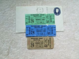 3 1964 Newport Folk Festival Bob Dylan & Joan Baez Concert Tickets