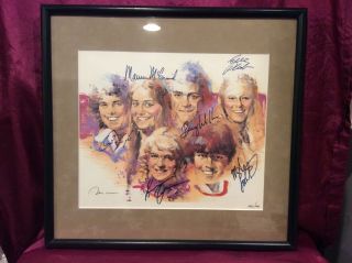 The Brady Bunch 14 X 11 Color Lithograph Signed By Six Cast Members