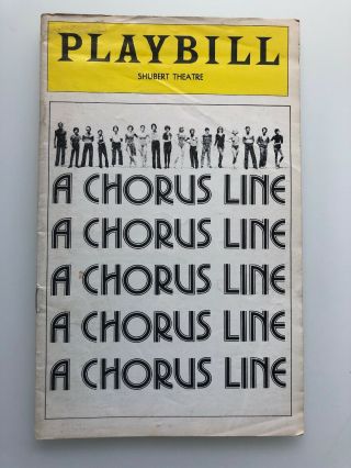 " A Chorus Line " Playbill August 1975 Cast